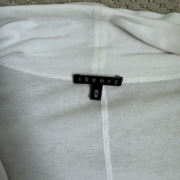 Theory White Draper Cardigan top medium - Picture 5 of 9